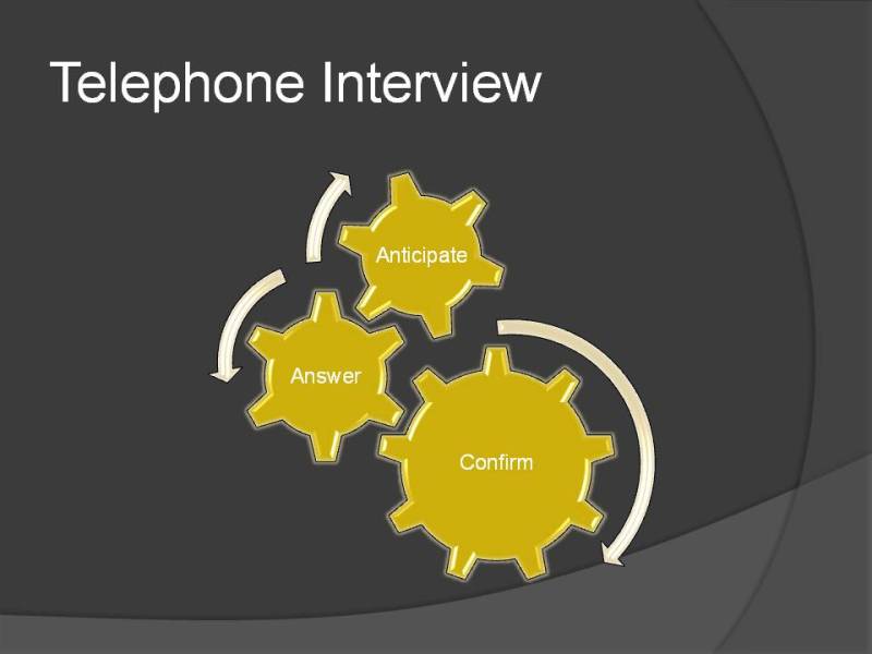 Telephone interview for insurance.